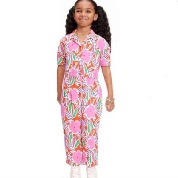 DVF for Target S/S Flower Groove Red Jumpsuit - Size Large 10-12 - Picture 1 of 1